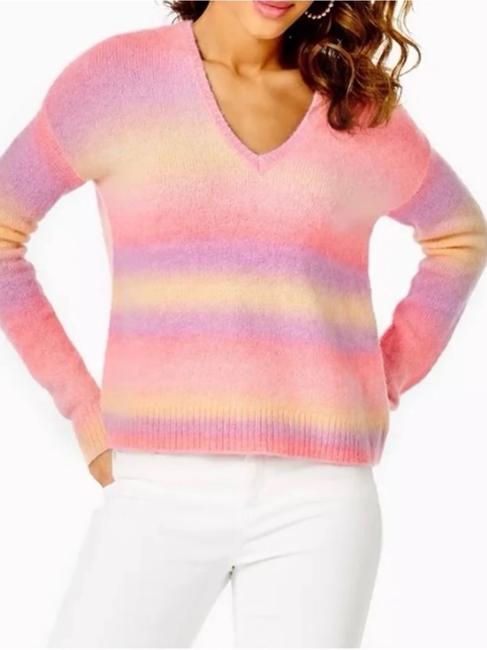 Lilly Pulitzer Chiya Sweater in "Yummy Melon Paradise